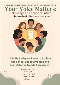 Flyer with parents sitting at a round table working together.